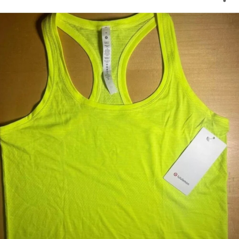 Lululemon Swiftly Tech Racerback Tank Top 2.0 Race Length Highlight Yellow nwt